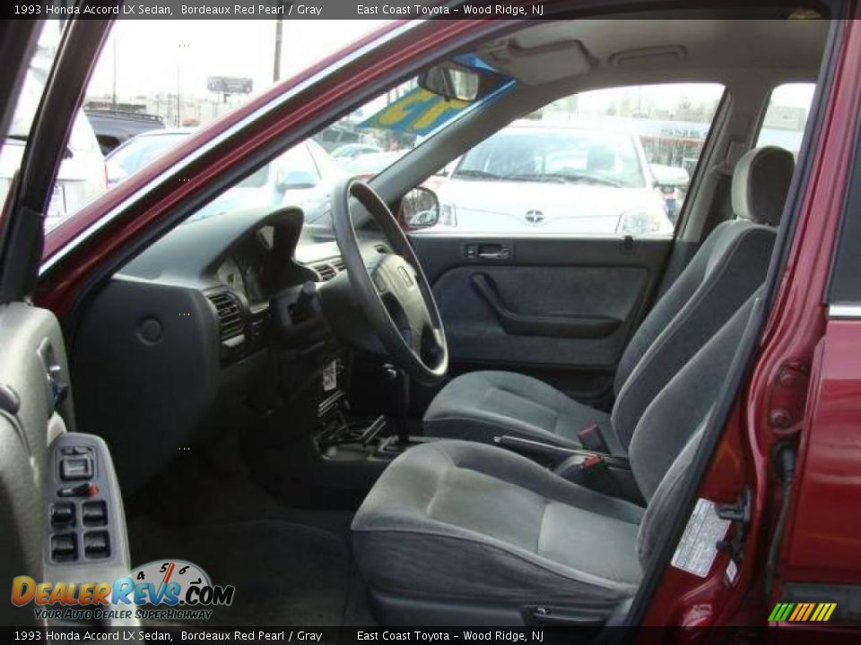 1993 Honda Accord LX Sedan Bordeaux Red Pearl / Gray Photo #7