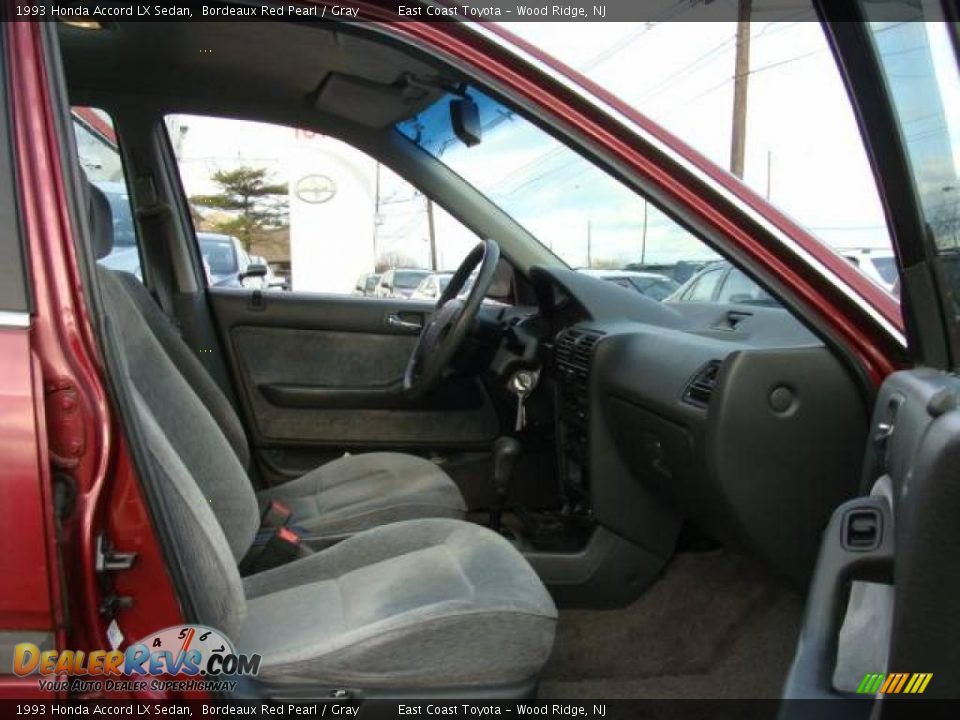 1993 Honda Accord LX Sedan Bordeaux Red Pearl / Gray Photo #8