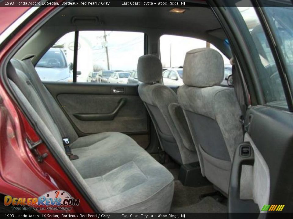 1993 Honda Accord LX Sedan Bordeaux Red Pearl / Gray Photo #12