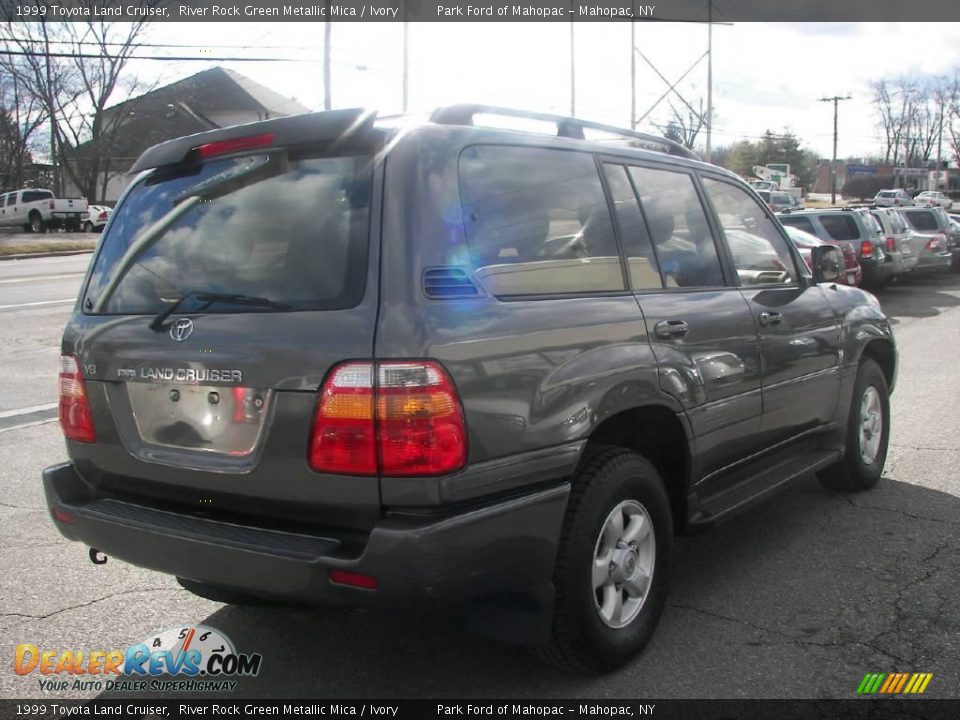1999 Toyota Land Cruiser River Rock Green Metallic Mica / Ivory Photo #3