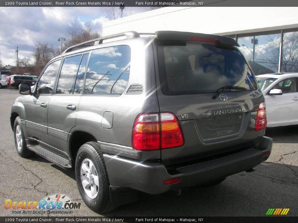 1999 Toyota Land Cruiser River Rock Green Metallic Mica / Ivory Photo #4