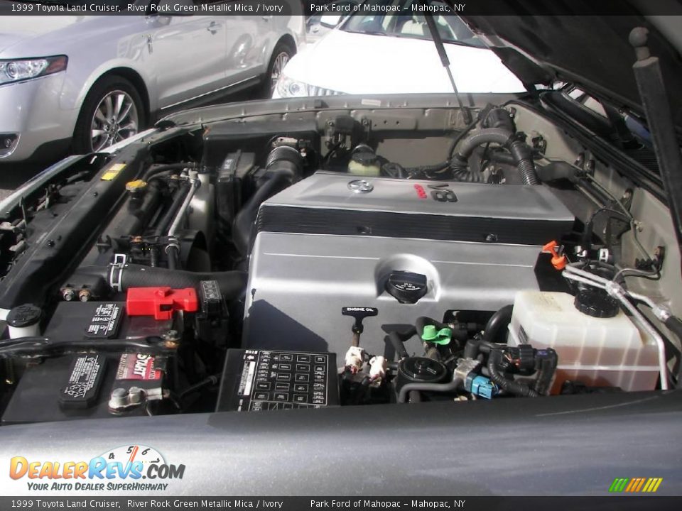 1999 Toyota Land Cruiser River Rock Green Metallic Mica / Ivory Photo #11