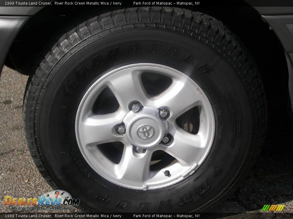 1999 Toyota Land Cruiser River Rock Green Metallic Mica / Ivory Photo #12