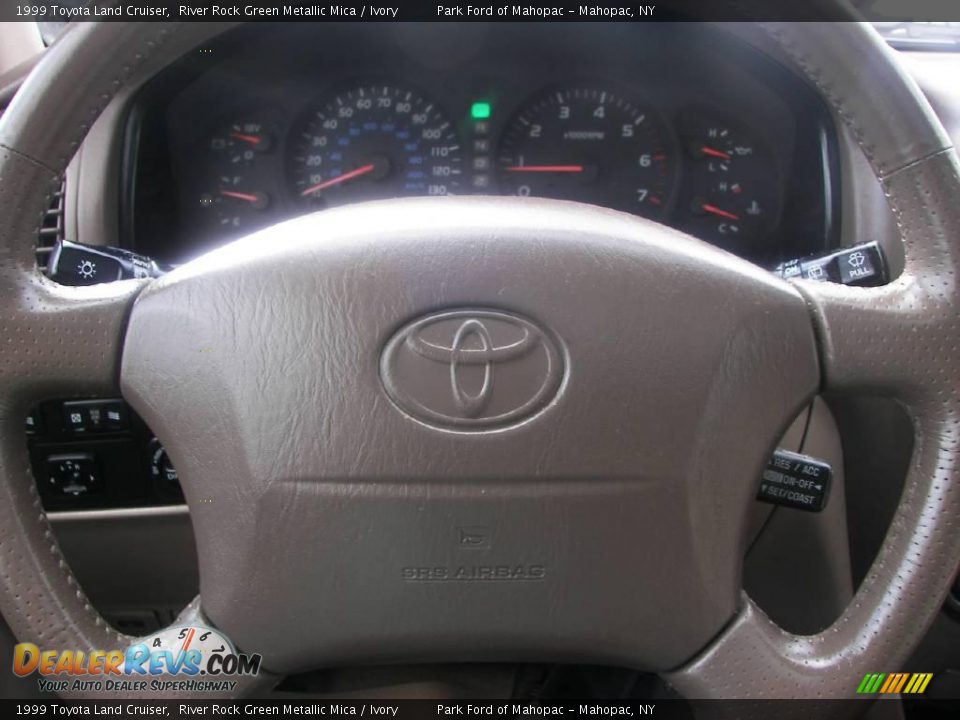 1999 Toyota Land Cruiser River Rock Green Metallic Mica / Ivory Photo #13