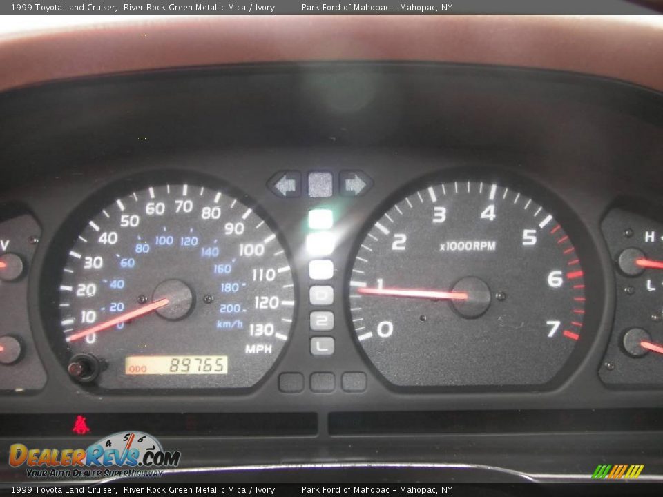 1999 Toyota Land Cruiser River Rock Green Metallic Mica / Ivory Photo #14