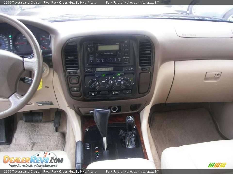 1999 Toyota Land Cruiser River Rock Green Metallic Mica / Ivory Photo #19