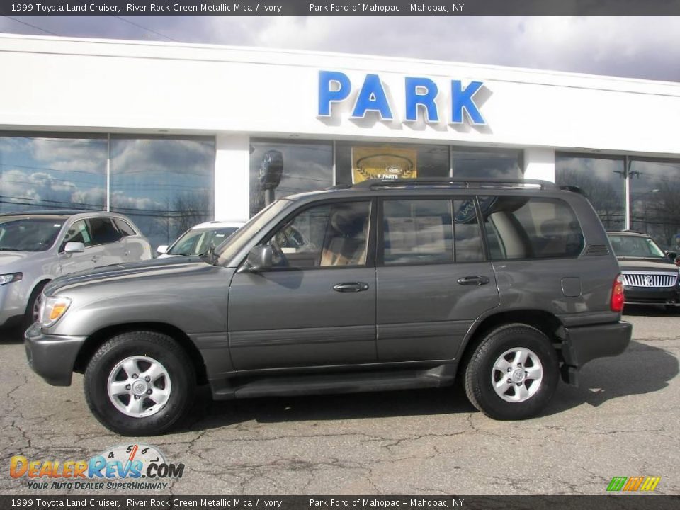 1999 Toyota Land Cruiser River Rock Green Metallic Mica / Ivory Photo #25