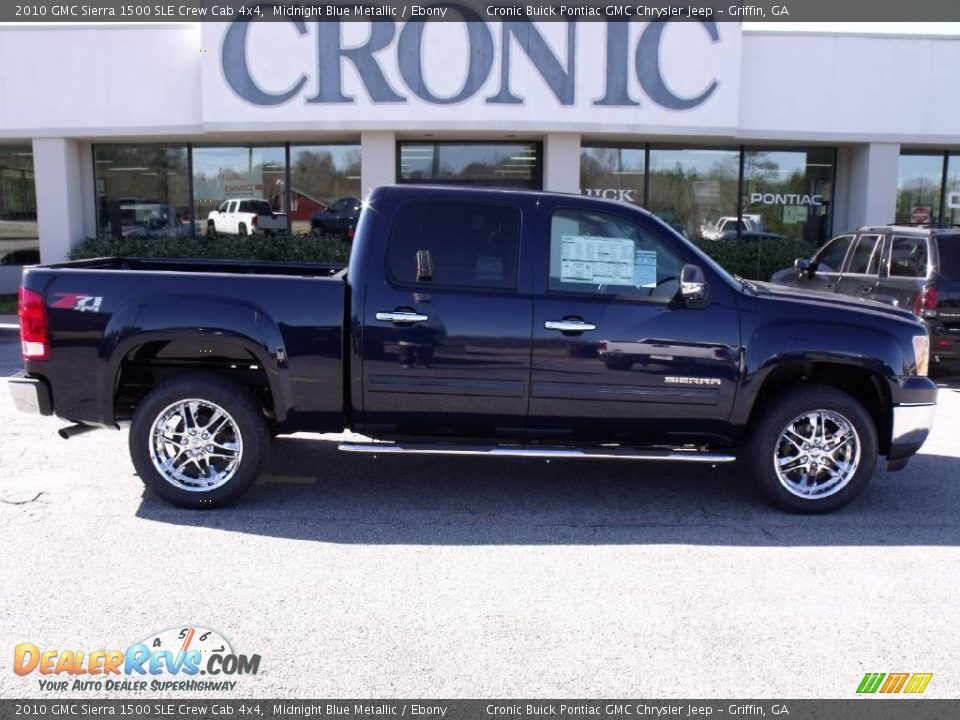 2010 GMC Sierra 1500 SLE Crew Cab 4x4 Midnight Blue Metallic / Ebony Photo #1