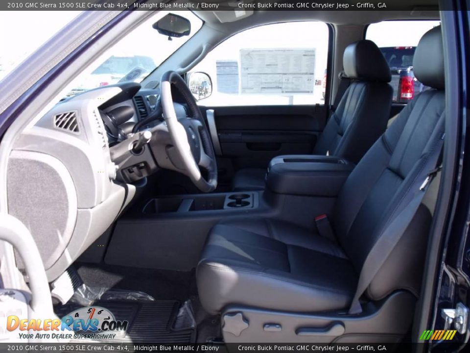 2010 GMC Sierra 1500 SLE Crew Cab 4x4 Midnight Blue Metallic / Ebony Photo #13