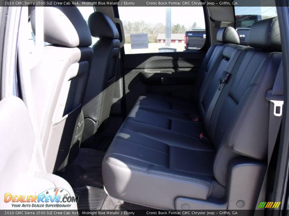 2010 GMC Sierra 1500 SLE Crew Cab 4x4 Midnight Blue Metallic / Ebony Photo #14