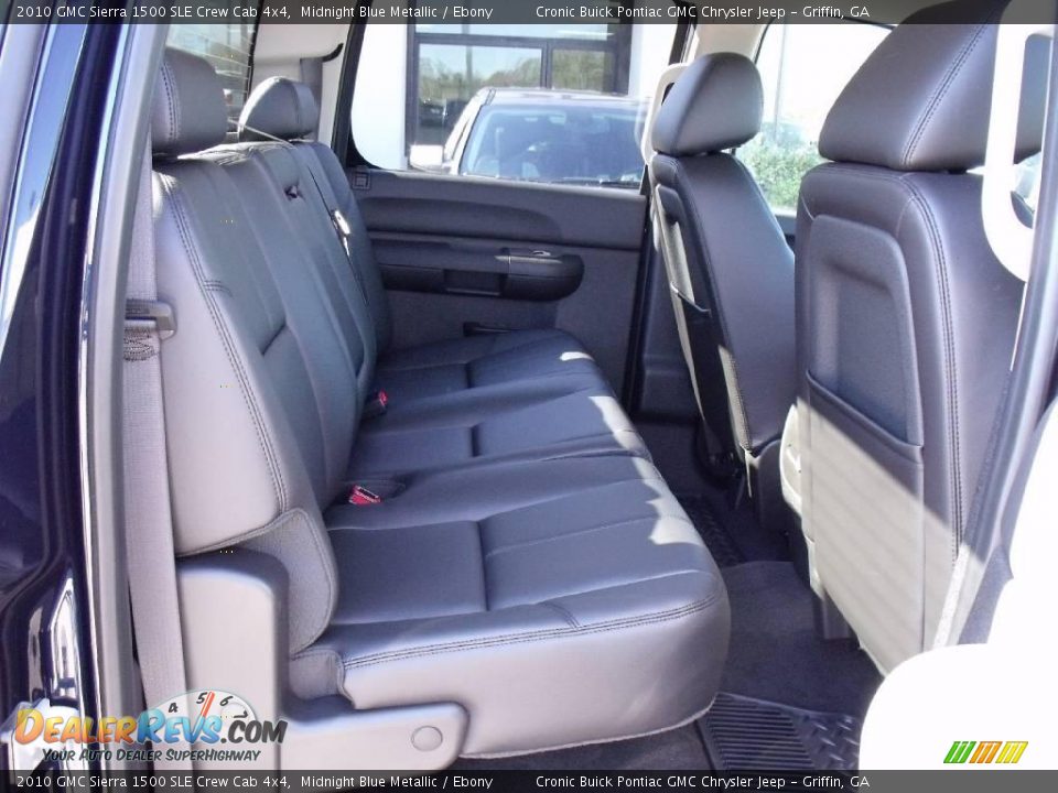 2010 GMC Sierra 1500 SLE Crew Cab 4x4 Midnight Blue Metallic / Ebony Photo #15