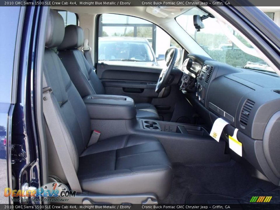 2010 GMC Sierra 1500 SLE Crew Cab 4x4 Midnight Blue Metallic / Ebony Photo #16