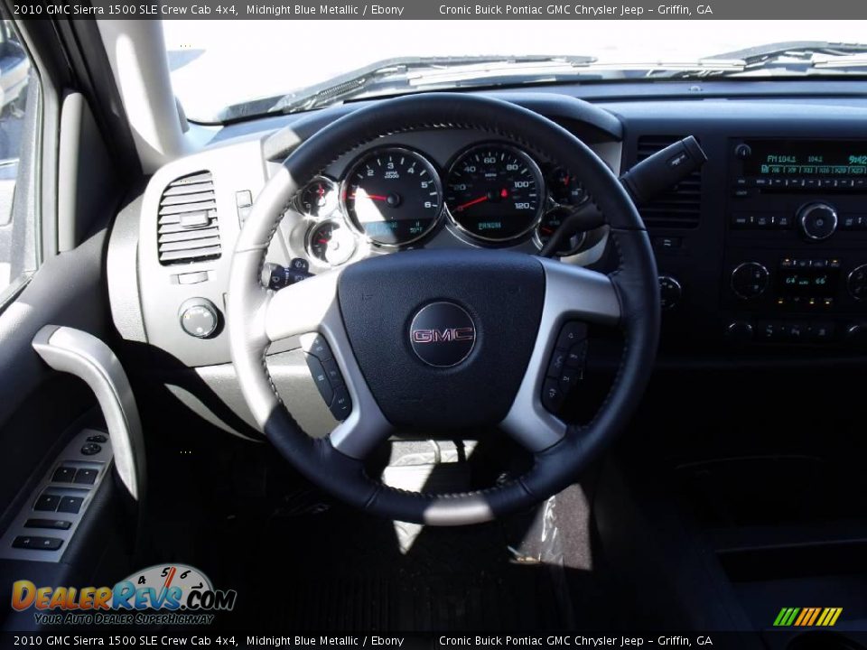 2010 GMC Sierra 1500 SLE Crew Cab 4x4 Midnight Blue Metallic / Ebony Photo #18