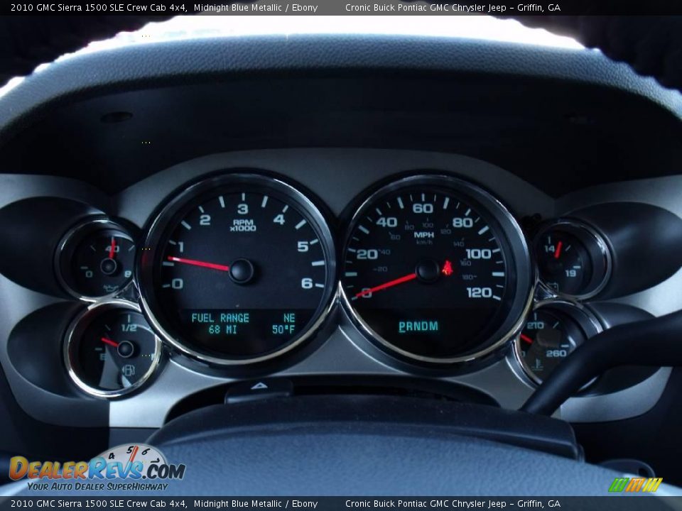 2010 GMC Sierra 1500 SLE Crew Cab 4x4 Midnight Blue Metallic / Ebony Photo #19