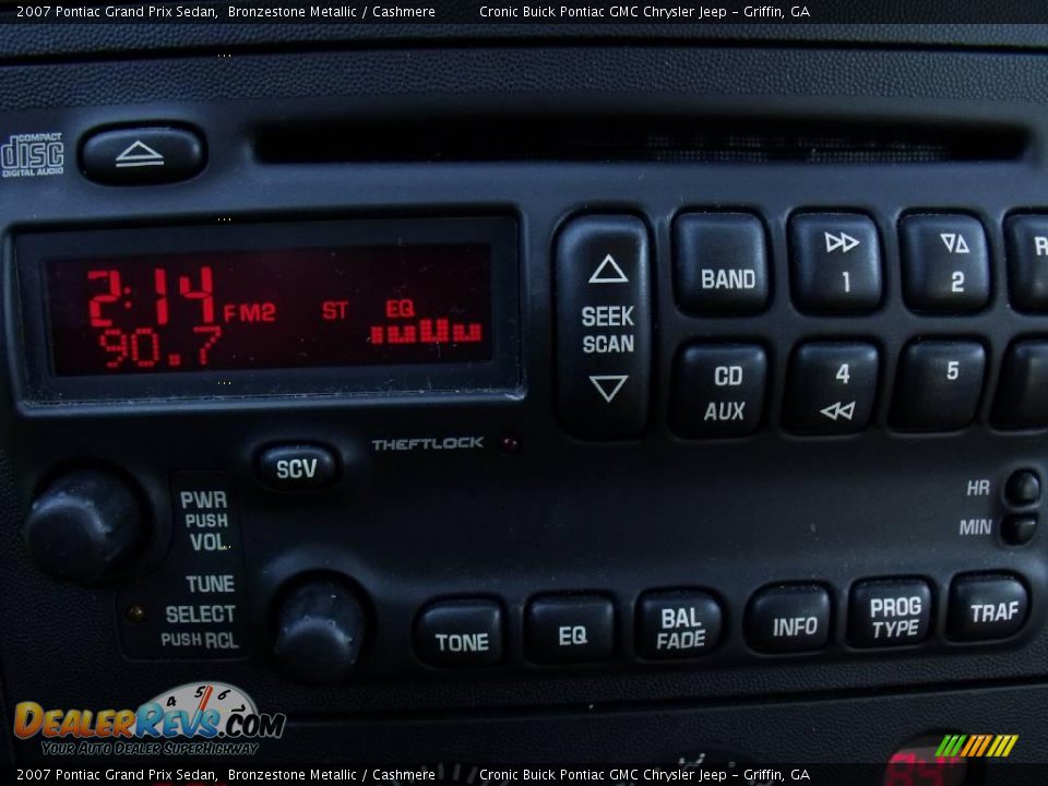 2007 Pontiac Grand Prix Sedan Bronzestone Metallic / Cashmere Photo #22