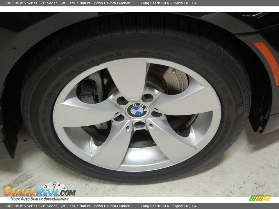 2008 BMW 5 Series 528i Sedan Jet Black / Natural Brown Dakota Leather Photo #3