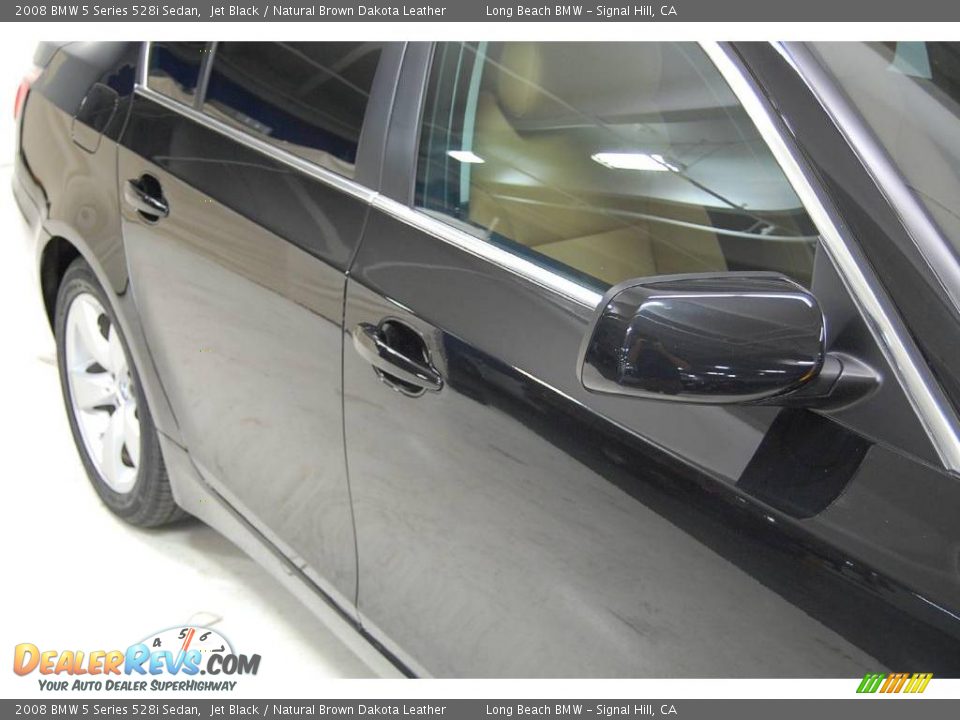 2008 BMW 5 Series 528i Sedan Jet Black / Natural Brown Dakota Leather Photo #4