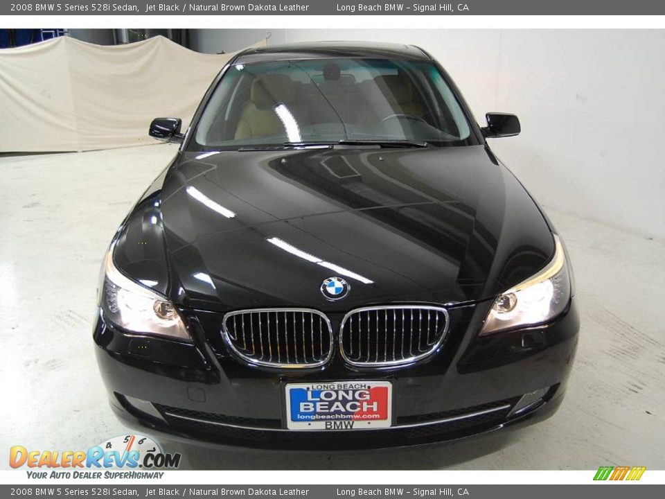 2008 BMW 5 Series 528i Sedan Jet Black / Natural Brown Dakota Leather Photo #5