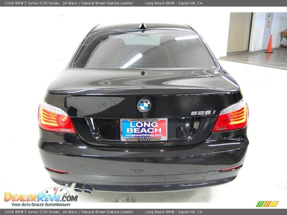 2008 BMW 5 Series 528i Sedan Jet Black / Natural Brown Dakota Leather Photo #7