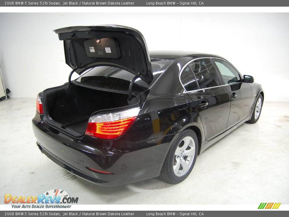 2008 BMW 5 Series 528i Sedan Jet Black / Natural Brown Dakota Leather Photo #11