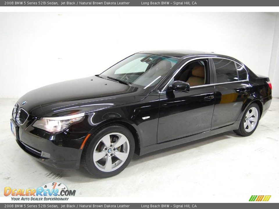 2008 BMW 5 Series 528i Sedan Jet Black / Natural Brown Dakota Leather Photo #12