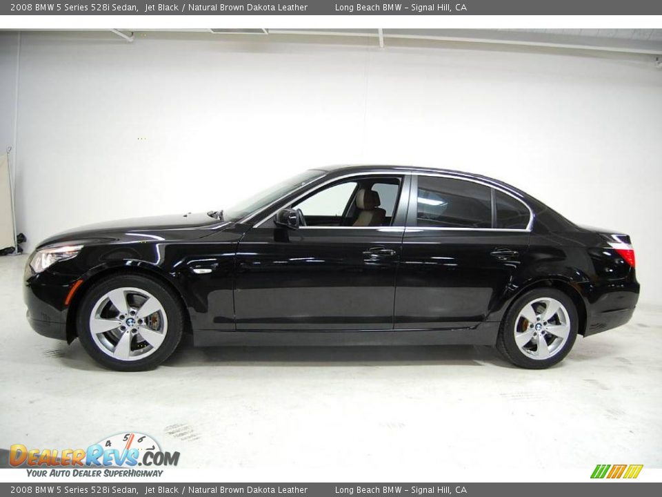 2008 BMW 5 Series 528i Sedan Jet Black / Natural Brown Dakota Leather Photo #13