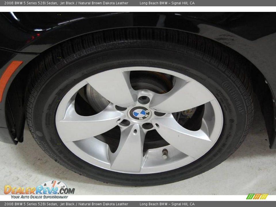 2008 BMW 5 Series 528i Sedan Jet Black / Natural Brown Dakota Leather Photo #14