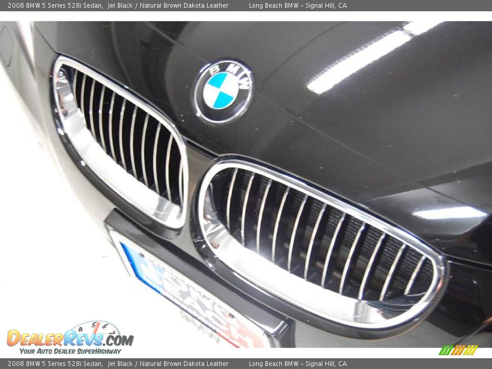 2008 BMW 5 Series 528i Sedan Jet Black / Natural Brown Dakota Leather Photo #15