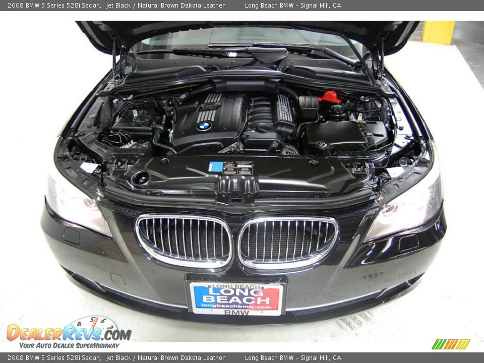 2008 BMW 5 Series 528i Sedan Jet Black / Natural Brown Dakota Leather Photo #17
