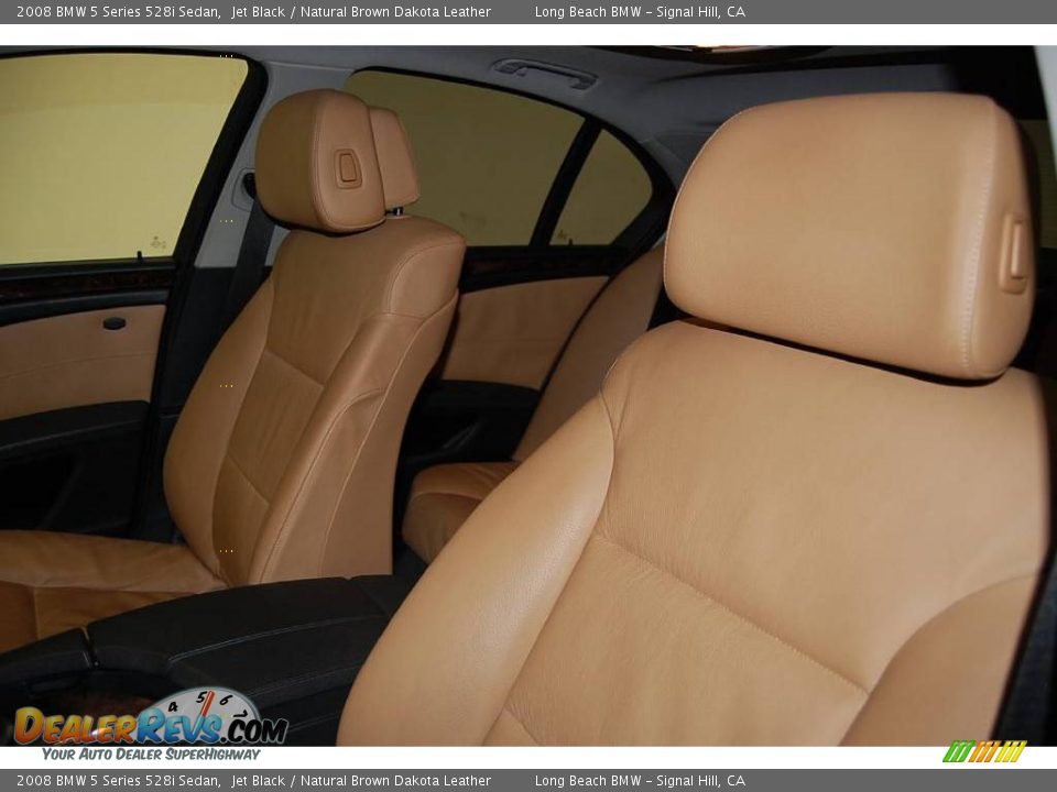2008 BMW 5 Series 528i Sedan Jet Black / Natural Brown Dakota Leather Photo #21