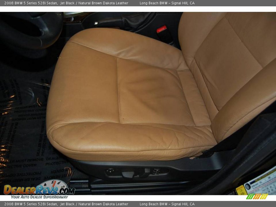 2008 BMW 5 Series 528i Sedan Jet Black / Natural Brown Dakota Leather Photo #22