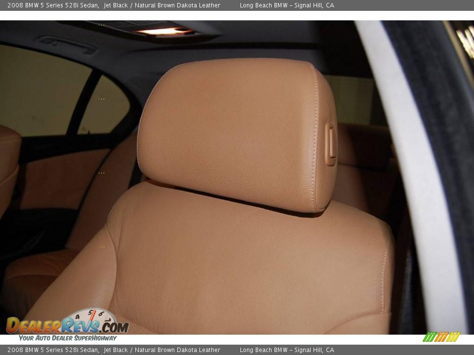 2008 BMW 5 Series 528i Sedan Jet Black / Natural Brown Dakota Leather Photo #23