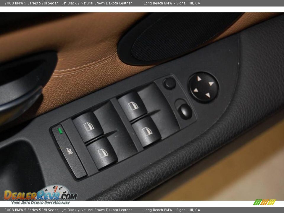 2008 BMW 5 Series 528i Sedan Jet Black / Natural Brown Dakota Leather Photo #25