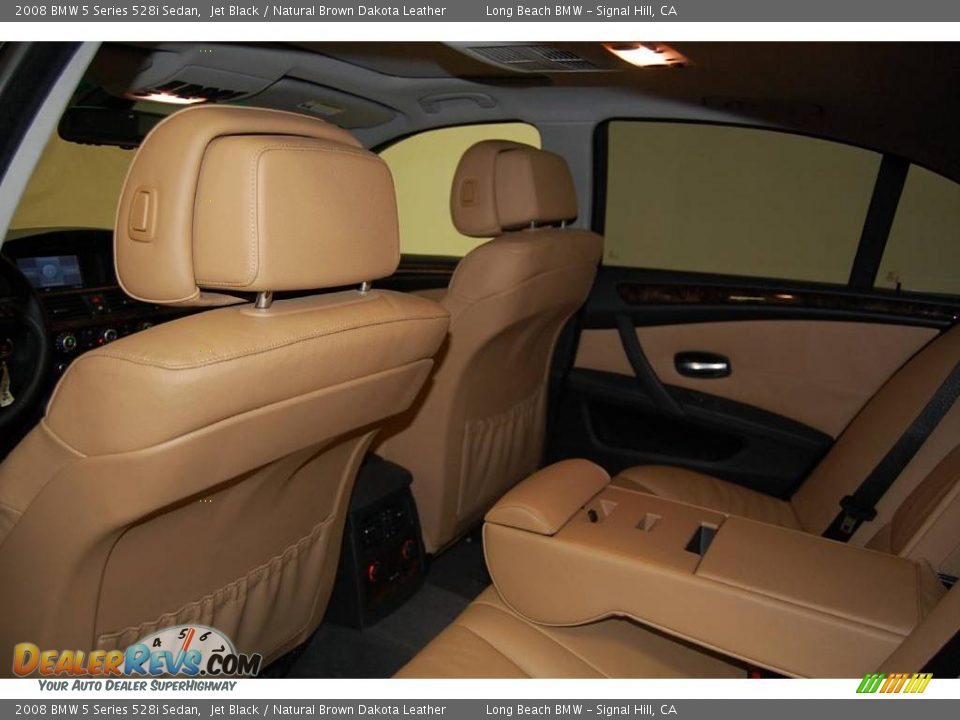 2008 BMW 5 Series 528i Sedan Jet Black / Natural Brown Dakota Leather Photo #26