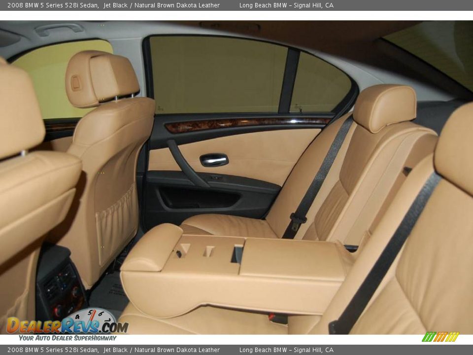 2008 BMW 5 Series 528i Sedan Jet Black / Natural Brown Dakota Leather Photo #27
