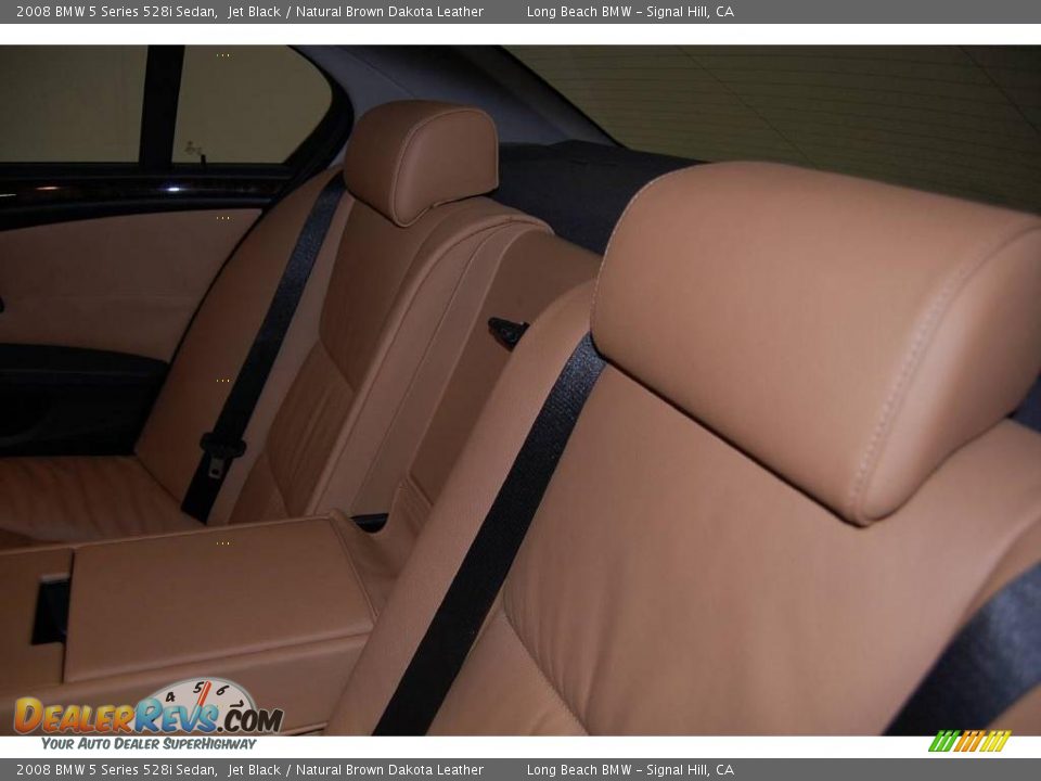 2008 BMW 5 Series 528i Sedan Jet Black / Natural Brown Dakota Leather Photo #28