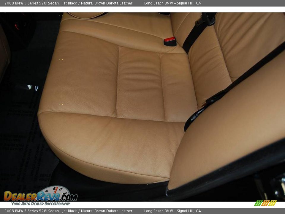 2008 BMW 5 Series 528i Sedan Jet Black / Natural Brown Dakota Leather Photo #29