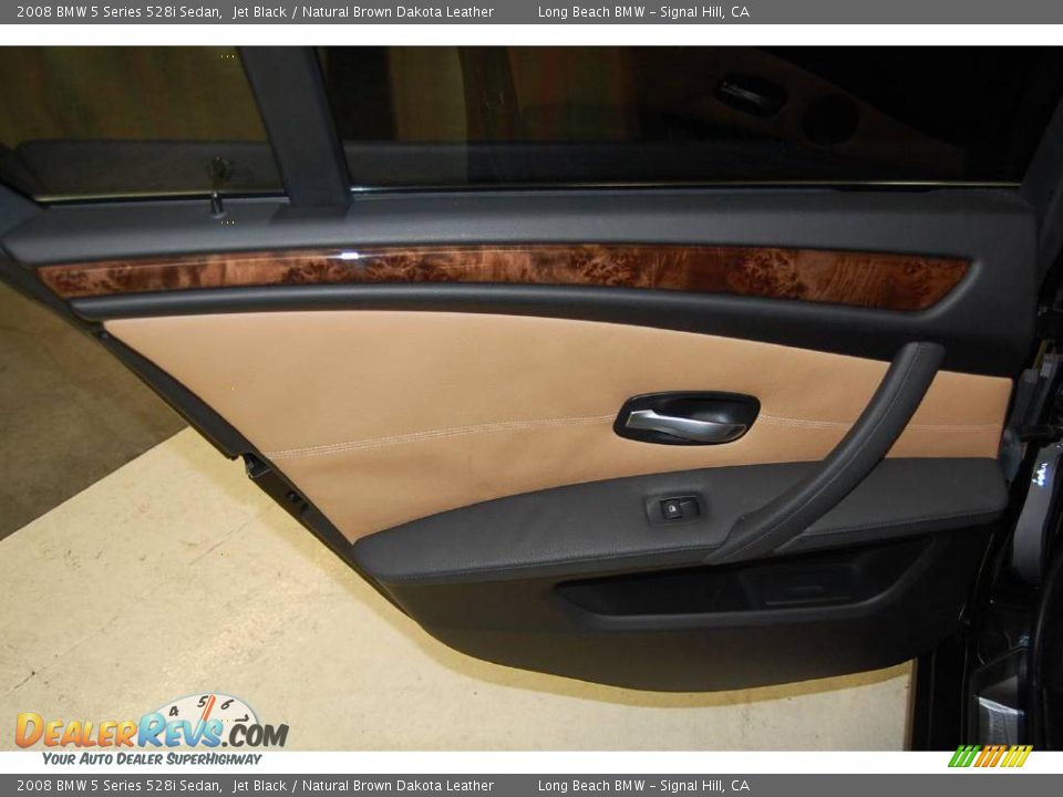 2008 BMW 5 Series 528i Sedan Jet Black / Natural Brown Dakota Leather Photo #30