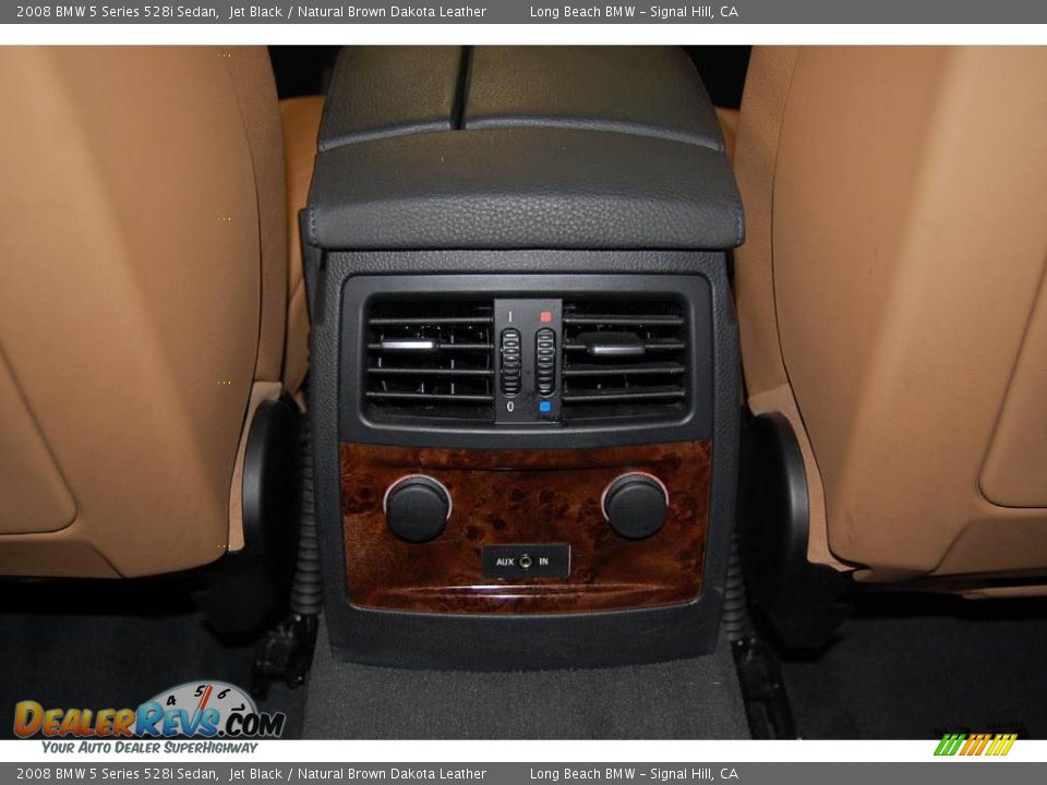2008 BMW 5 Series 528i Sedan Jet Black / Natural Brown Dakota Leather Photo #31