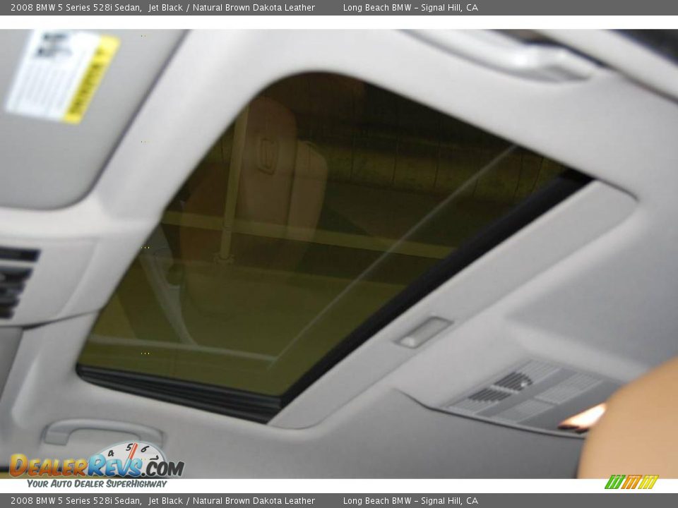 2008 BMW 5 Series 528i Sedan Jet Black / Natural Brown Dakota Leather Photo #32