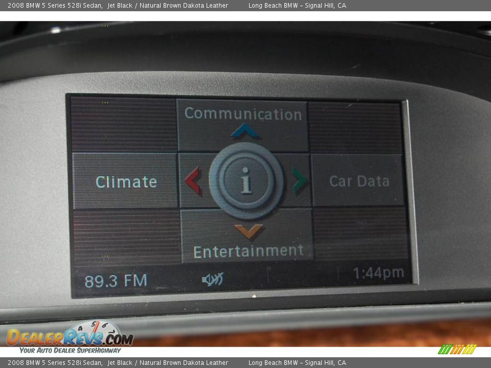 2008 BMW 5 Series 528i Sedan Jet Black / Natural Brown Dakota Leather Photo #35