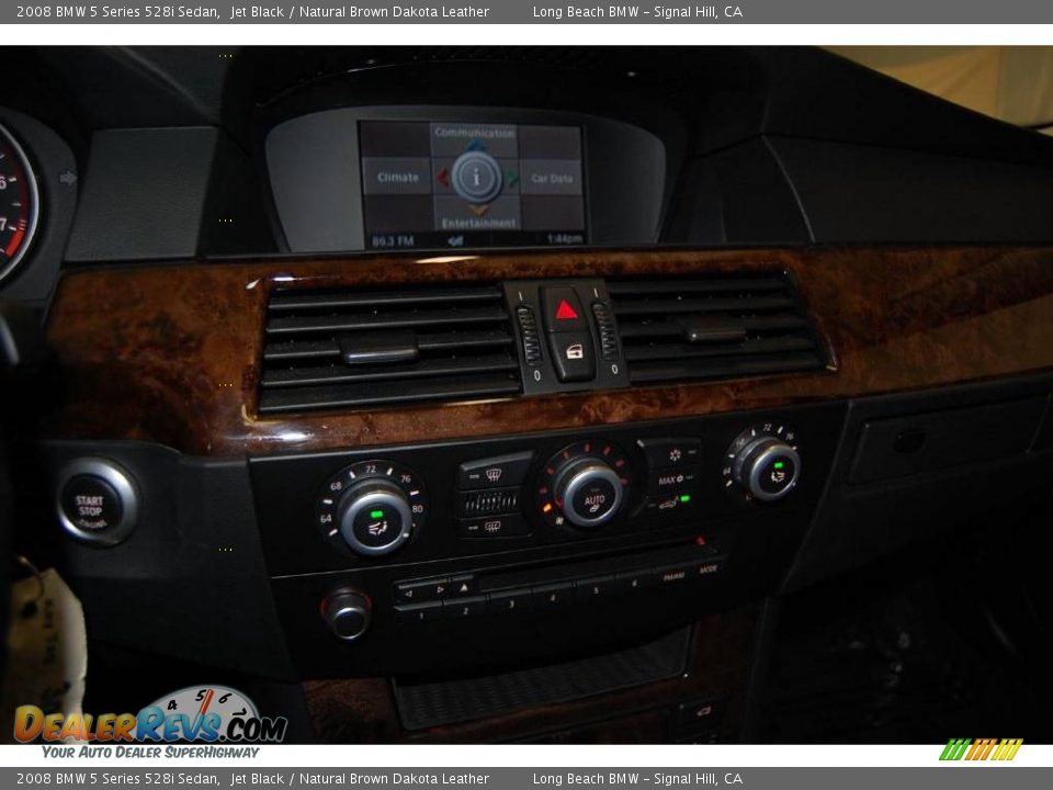 2008 BMW 5 Series 528i Sedan Jet Black / Natural Brown Dakota Leather Photo #36