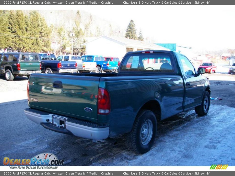 2000 Ford F150 XL Regular Cab Amazon Green Metallic / Medium Graphite Photo #8