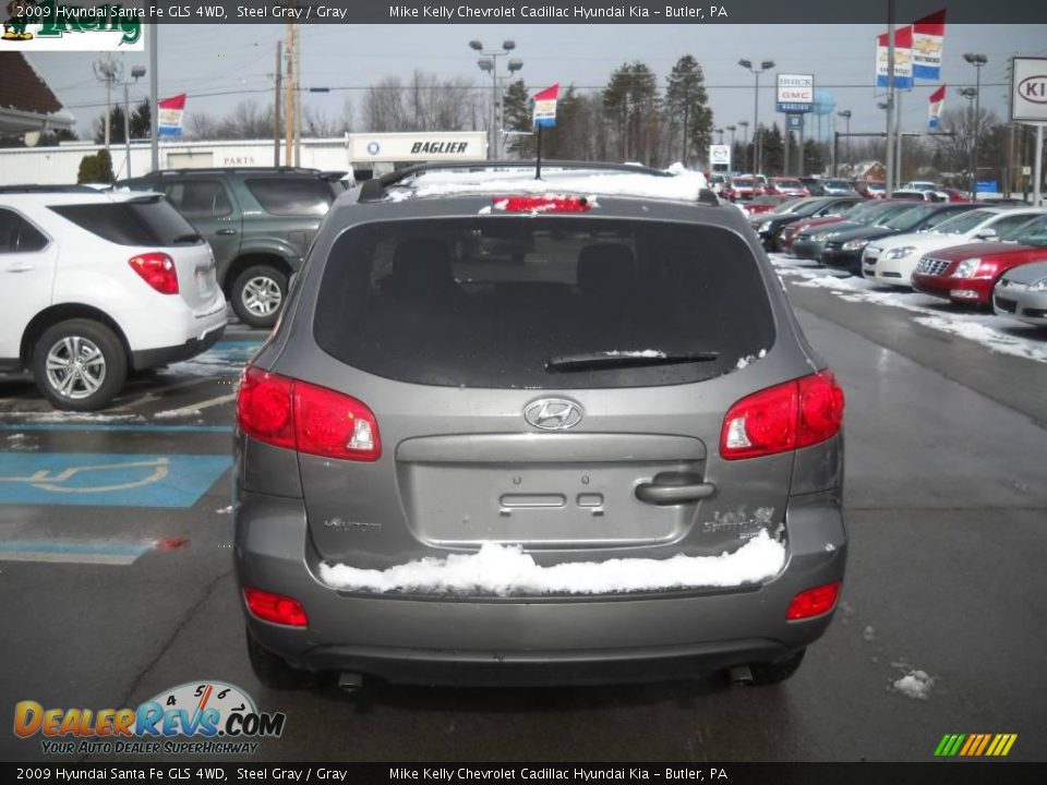 2009 Hyundai Santa Fe GLS 4WD Steel Gray / Gray Photo #4