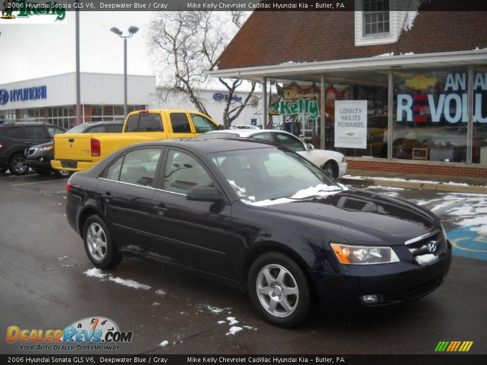 2006 Hyundai Sonata GLS V6 Deepwater Blue / Gray Photo #1