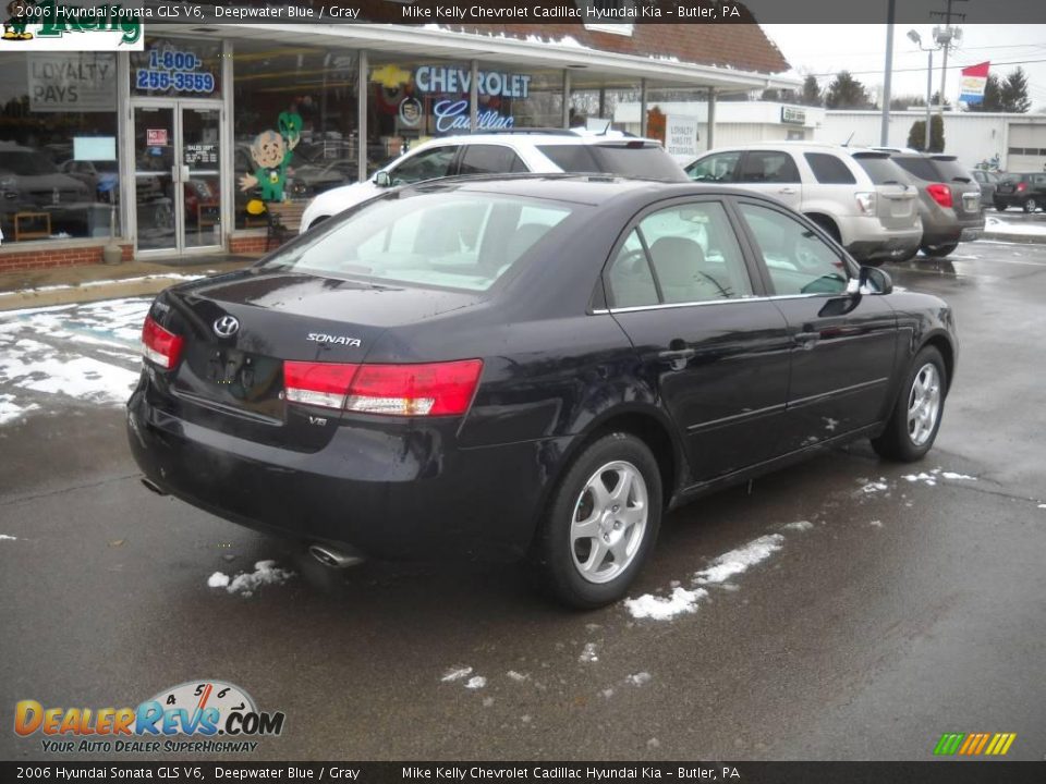 2006 Hyundai Sonata GLS V6 Deepwater Blue / Gray Photo #3