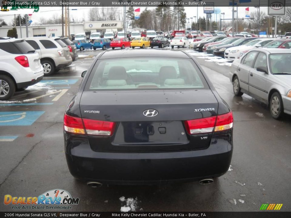 2006 Hyundai Sonata GLS V6 Deepwater Blue / Gray Photo #4