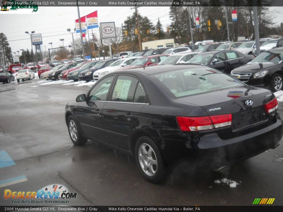 2006 Hyundai Sonata GLS V6 Deepwater Blue / Gray Photo #5