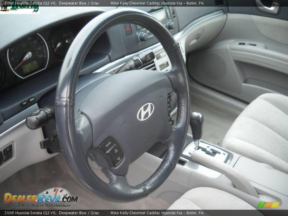 2006 Hyundai Sonata GLS V6 Deepwater Blue / Gray Photo #8