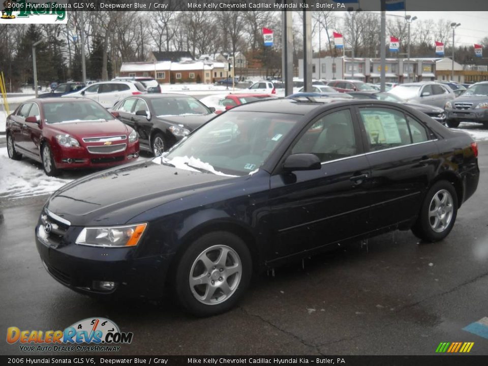 2006 Hyundai Sonata GLS V6 Deepwater Blue / Gray Photo #14